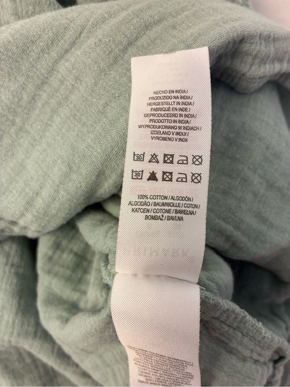 Primark Sage Green Textured Button Front Shirt - Picture 8 of 8